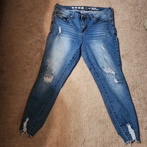 Distressed jeans
